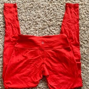 Red Lululemon Leggings